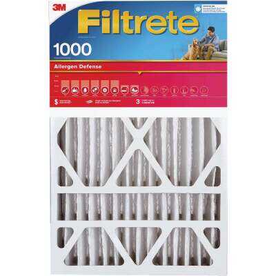 Filtrete 16 In. x 25 In. x 1 In. 1000/1085 MPR Allergen Defense Furnace Filter, MERV 11 (2-Pack)