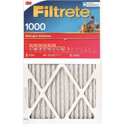 Filtrete 15 In. x 20 In. x 1 In. 1000/1085 MPR Allergen Defense Furnace Filter, MERV 11