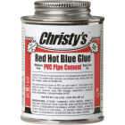 Christy's 8 Oz. Low VOC Red Hot Blue Glue PVC Cement Image 1