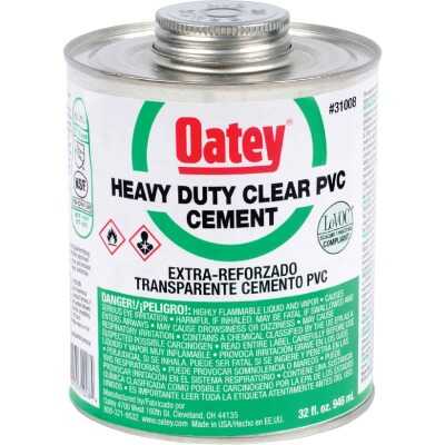 Oatey 32 Oz. Heavy Bodied Heavy-Duty Clear PVC Cement